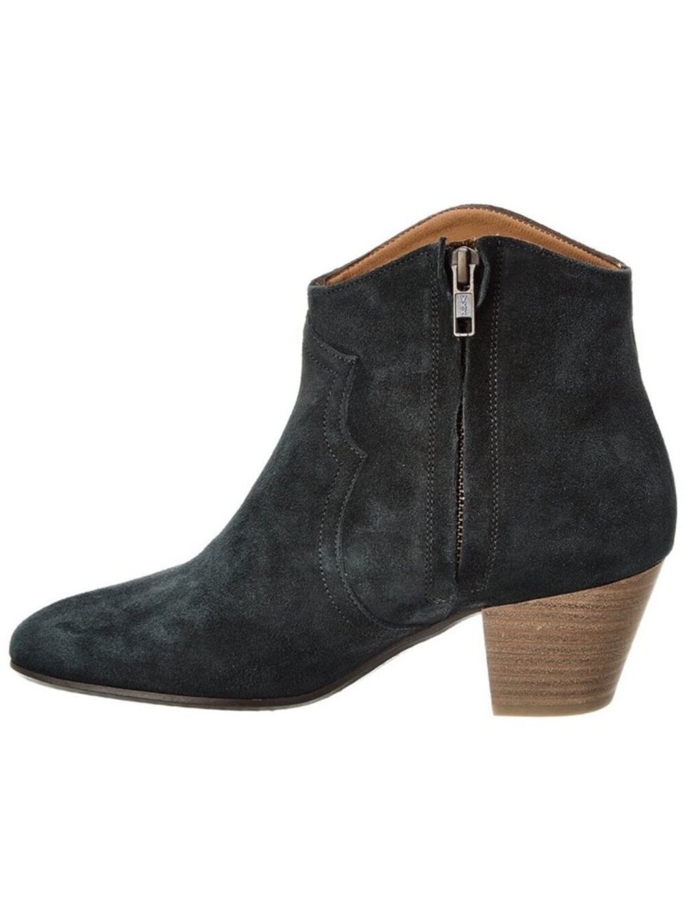Isabel Marant Etoile Authentic Black Suede Dicker Ankle Western Boots 8